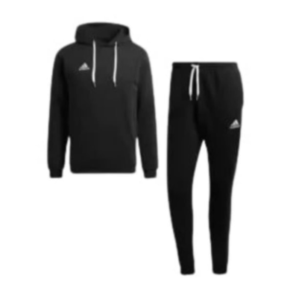 Adidas Black Hooded Fleece Joggers för pojkar - Andas - Multisport - Barn