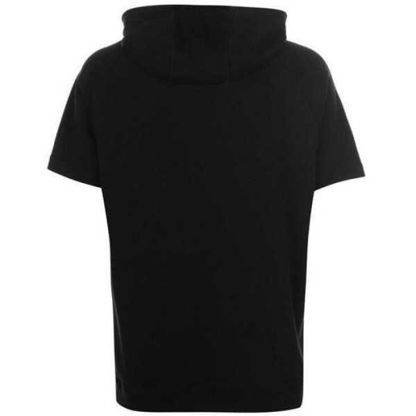 Lonsdale kortärmad tröja för män - Svart - Elastiskt midjeband - Justerbar huva - 2 fickor med dragkedja