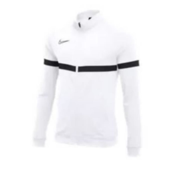 Nike Swoosh White and Black Boy's Joggers - Multisport - Dri-Fit - Hög krage - Blixtlåsfickor - 100 % polyester