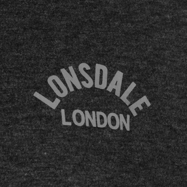 Lonsdale ärmlös tröja för män mörkgrå - Lion Logo - Justerbar huva - 1 gratis t-shirt