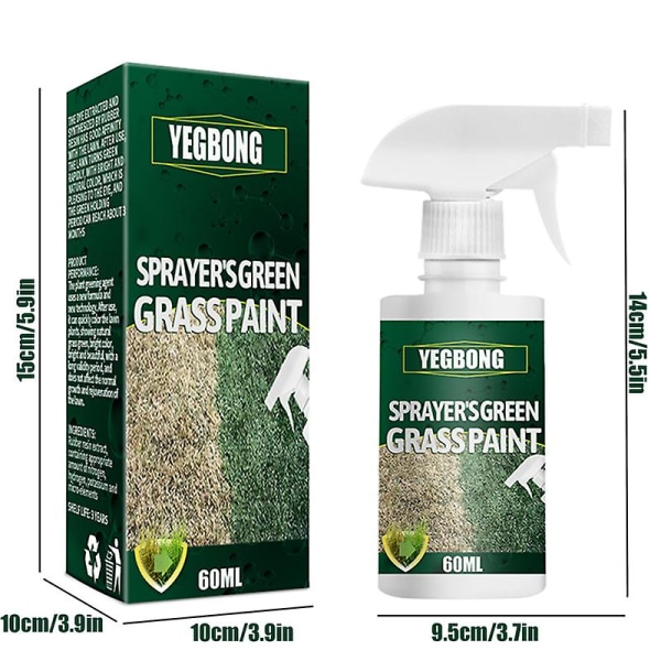 Gräs och buske förnya Sprayfärg Gräsmattfärg Spray på gräsgrön Gräsmatta Spray Gräsfärg för gräsmatta Sprayfärg Grön färg 60ML
