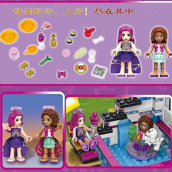 760 st Pop Star Livi's House Building Block kompatibel med 41135 Friends For Girls Figurer Tegelstenar Pedagogiska leksaker för barn