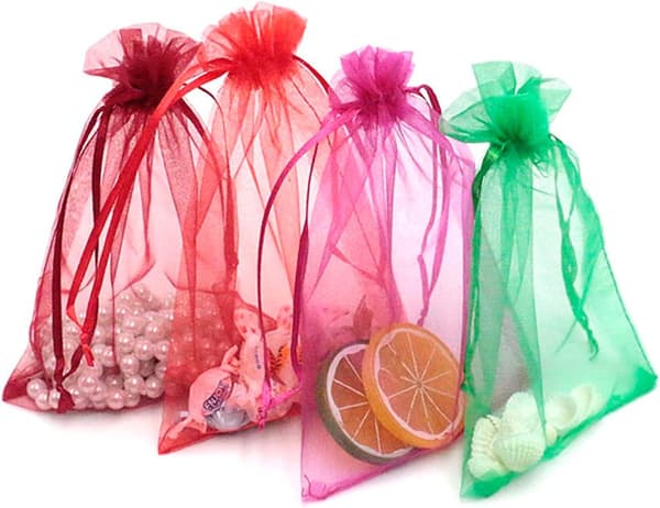 Organza pose, organza gavepose, smykkepose, bryllupspose, la