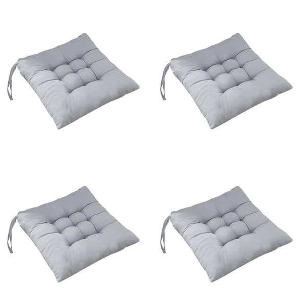 Firkantet puter for utendørs stoler, polyesterfiberfyll, memory foam-sittepute, slitesterkt stoff med tuftet design, værbestandig
