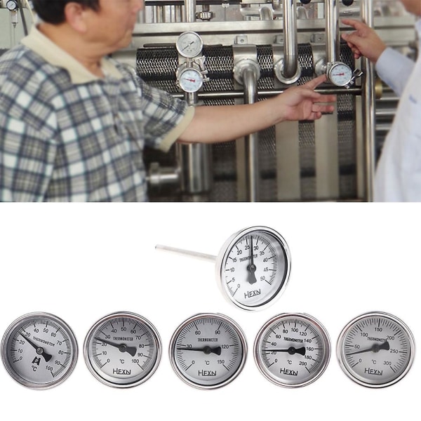 Mekanisk termometer Bi-metall Process Grade Termometer 1/4pt Anslutning 50 degrees