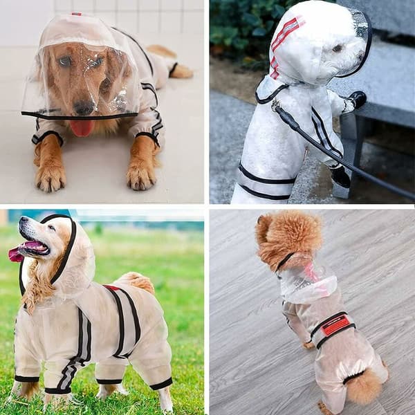 Hundeponcho med hette, regnfrakk til hund med hette, regnfrakk til hund med hette, W