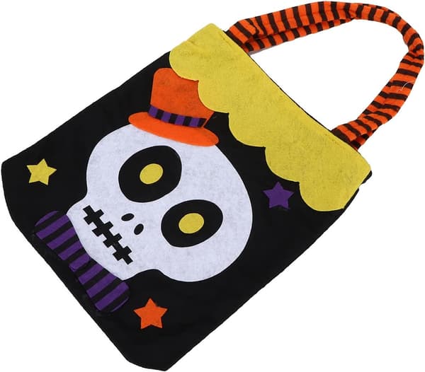 Halloween Non Woven Väskor Skeleton Goodie Totes