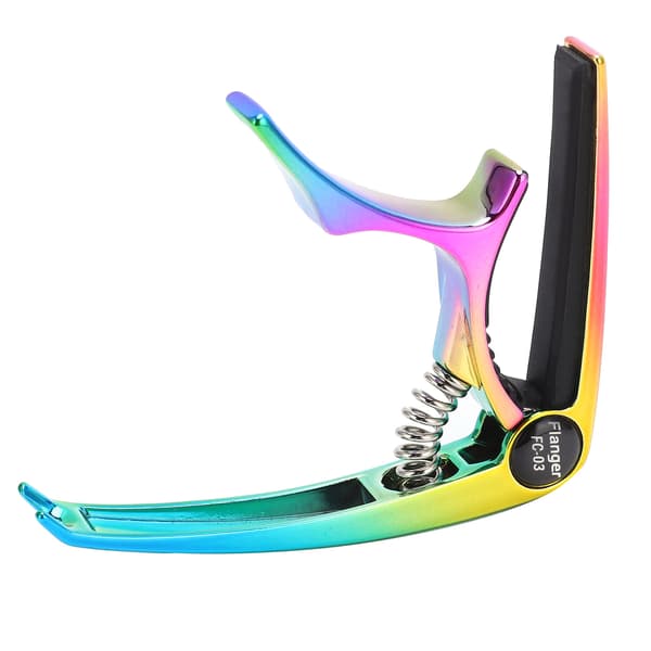 Gitarrkapo av zinklegering för mandolin, gitarrplektrum ingår med strängdragarfunktion, multiinstrumentkapo för banjo ukulele med