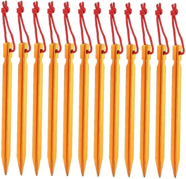 12 stk teltplugger lette aluminiumslegeringsplugger for campingstrand