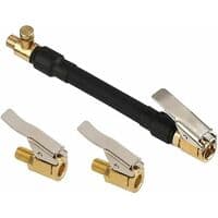Bil Däckventil Adapter, Däckpump Slang med 2 Mässings Infl