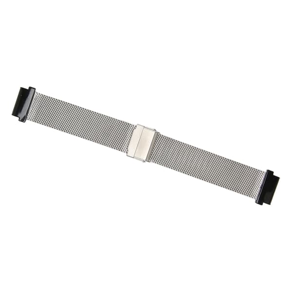 Urrem i rustfrit stålnet til Garmin Fenix 7S 6S 5S, armbånd i rustfrit stålnet med interlock-sikkerhedslås, justerbar længde rem til