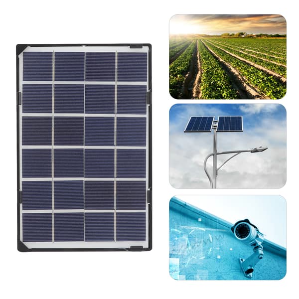 Solcellepanel for utendørs bruk, monokrystallinsk silisium solcellepanel med 6W 5V utgang, vanntett ytelse og slitesterkt solcellepanel for