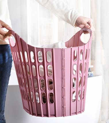 40×29×32 cm Vikbar Väggmonterad Perforerad Tvättkorg – Multifunktionell Förvaringskorg för Hemmet