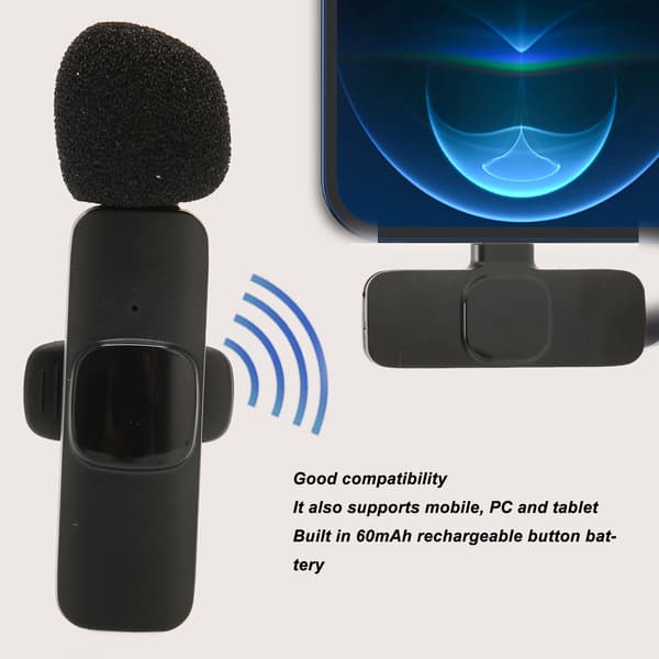 Plug And Play Trådløs Lavalier Lapellmikrofon For iPhone 15-serien, Android og Datamaskiner - Universelt Trådløst System Mini Mikrofoner Med