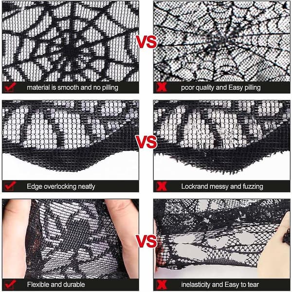 Gothic Spider Web Bats bordsduk: Elegant Halloween-dekor