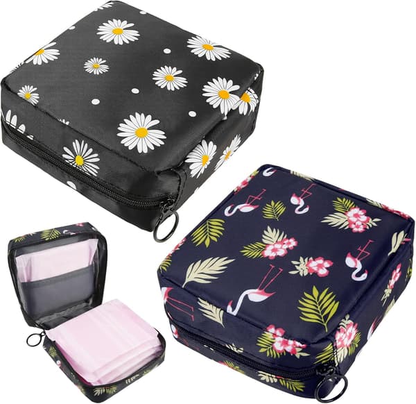 13*5*13cm, (flamingo) 2 st Hygienbinda Förvaring, Vattentät