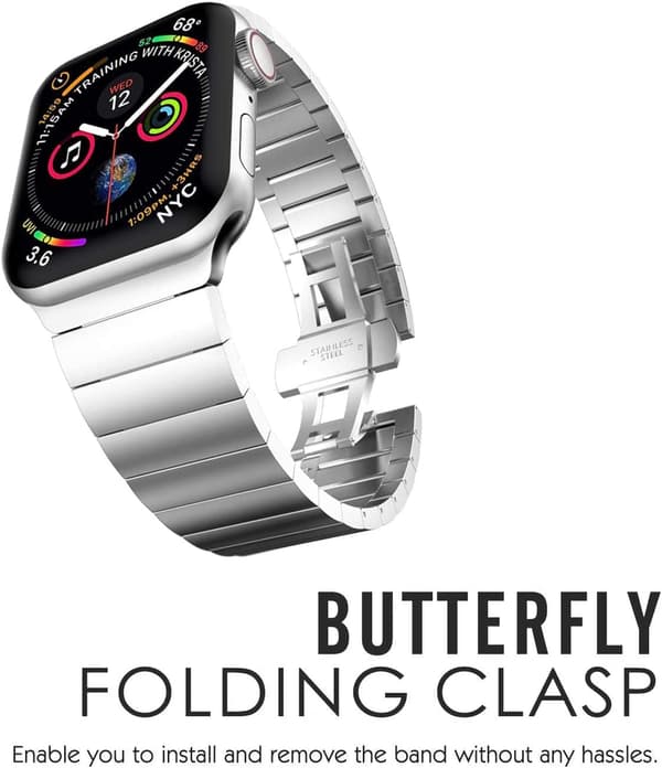 Metal rustfrit stålledrem kompatibel med Apple iWatch Ser