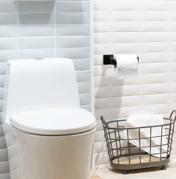 Sort toiletpapirholder, rustfrit stål rulleholder, toiletpapir