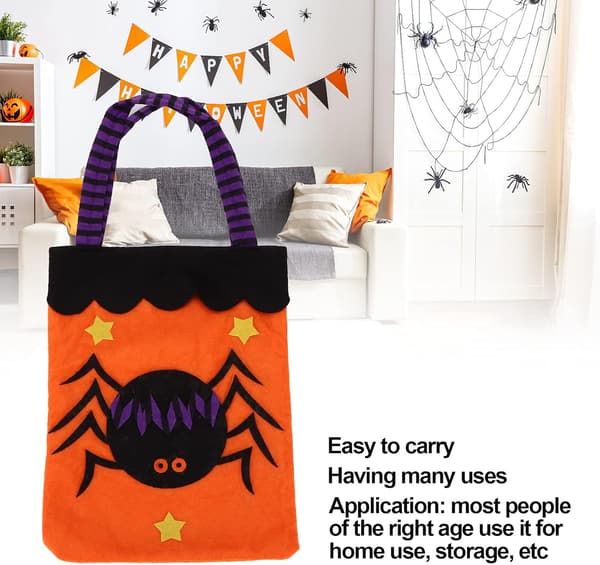 Halloween Non Woven Väskor Spider Goodie Toes