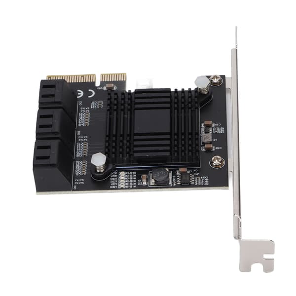 PCIe SATA Controller Card, Understøtter flere HDD SSD'er med ASM Chip High-Speed Expansion Module til Desktops og Workstations, Kompatibel med SATA III