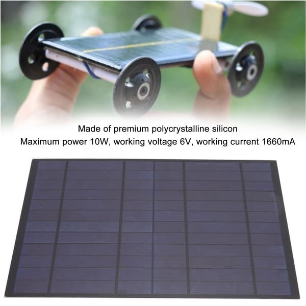 Polykrystallinsk silicium solpanel højeffektivt PV-modul 6V 10W udendørs solenergi bærbar soloplader epoxy DIY solcellemodul til camping