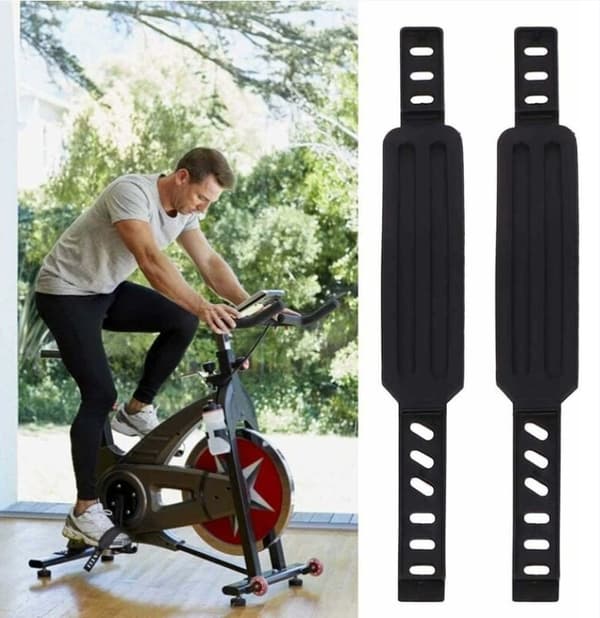 Sykkelpedalstropper for trimsykkel, 1 par gummipedalstropper, universell