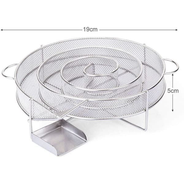 Kold Røg Generator til Grill, Rustfrit Stål Kold Røgningsværktøj med Spiraldesign og Glat Trådnet, Genanvendelig Røg Generator til Kød Fisk