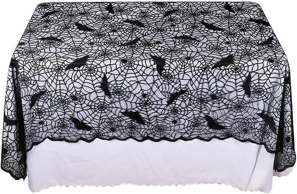 Gothic Spider Web Bats bordsduk: Elegant Halloween-dekor