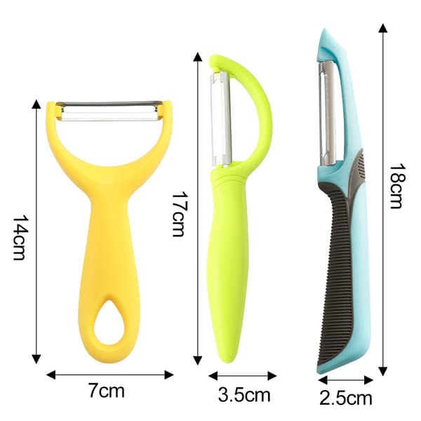 Kjøkkenkreller med svingbart blad, rustfrie stålblader, multifunksjonell kreller, ergonomisk design, sklisikkert grep, grønnsakskreller for epler og poteter
