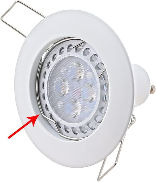 36 Stk. Lampeholderringe til GU10 Spotlight MR16 62MM Sølv
