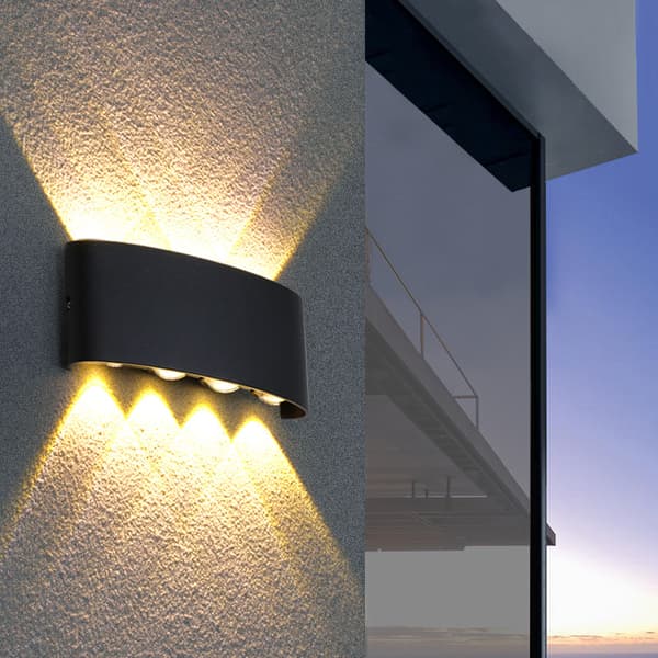 LED-seinävalaisin 8W Moderni seinävalaisin Vedenpitävä seinävalaisin Al