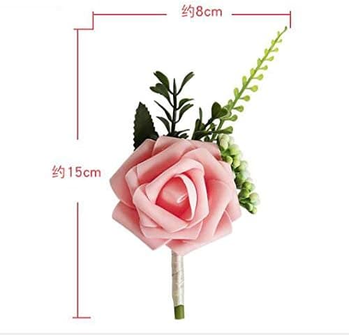 4 st Bröllopsboutonniere för män Bröllopsblomma Boutonniere Ros B