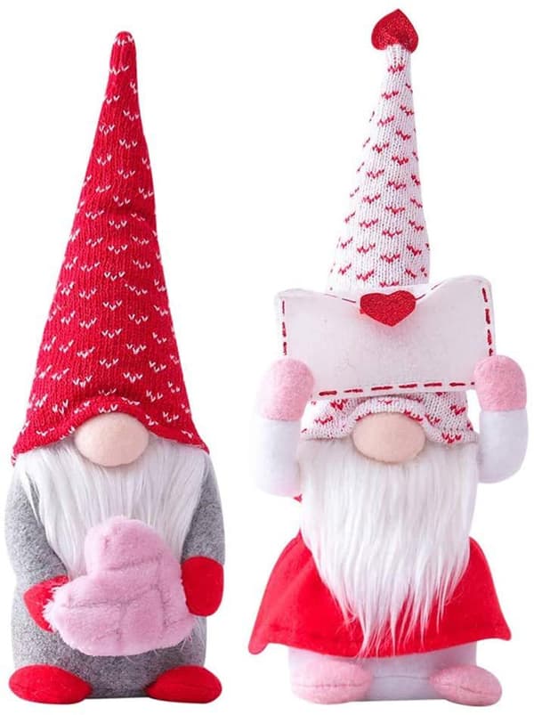 Alla hjärtans dag-dekorationer skandinavisk tomte, kuvertdocka, 34c