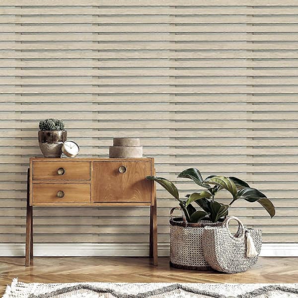 Tapet med trepanel Grey