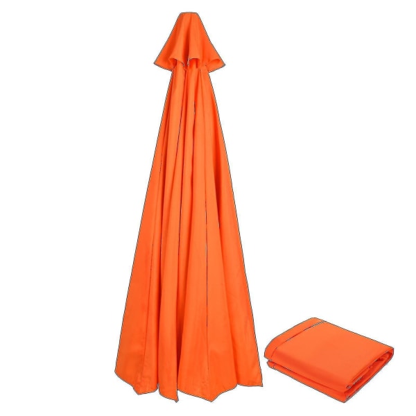 Bästsäljare Ersättningstyg Trädgårdsparasoll Cover för 3m 6/8 Arm Patio Parasoll 50% Erbjudande Orange 300cm*6k