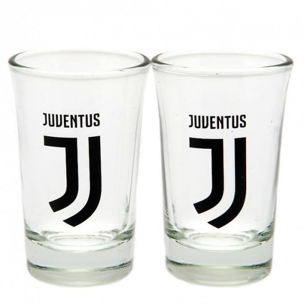 Juventus FC Crest Shot Glasset ( set med 2) Clear/Black One Size