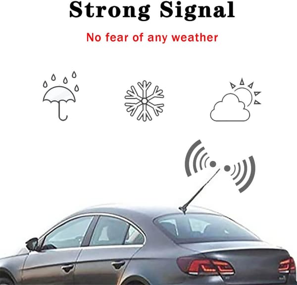 Universal bilantenne for AM/FM bilradio forsterket radiosignal 2
