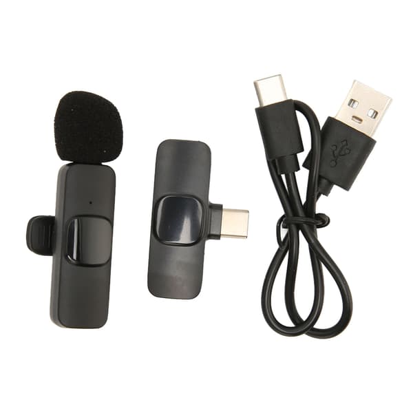 Plug And Play Trådløs Lavalier Lapellmikrofon For iPhone 15-serien, Android og Datamaskiner - Universelt Trådløst System Mini Mikrofoner Med
