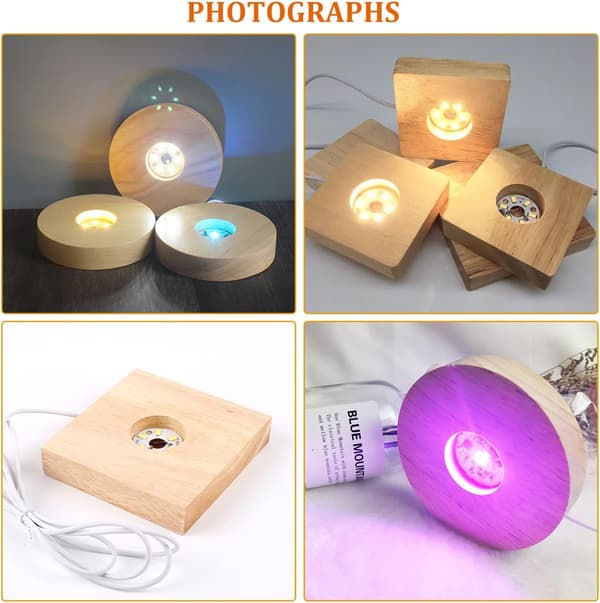 10 * 2 cm, (rund, varmt lys), 1 pakke, LED natlysbase, USB