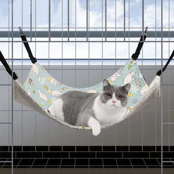 Kattbädd Katthängmatta, Mjuk Katthängmatta med Justerbara Remmar