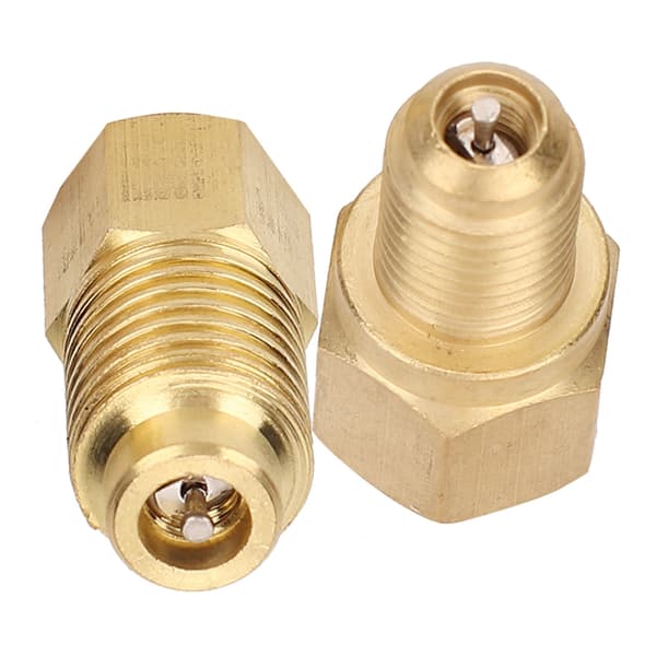 Kølemiddel Tank Adapter Til R12 Til R134a Konvertering, Vakuumpumpe Adapter Messing Kølemiddel Adapter Med Lækagefri O-Ring Forsegling, Universal