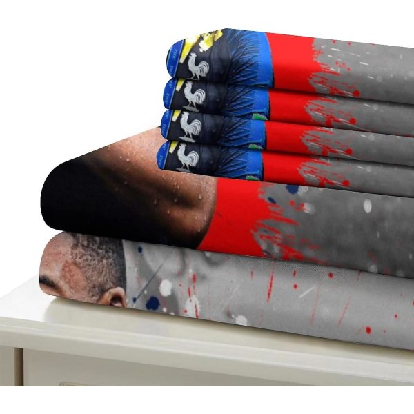 Mbappe Cover,Fotboll Star Soft Cover Sängkläder Set,Hypoallergisk mikrofiber,Vuxna Barn Dubbelsäng 135*200 CM Double200x200cm