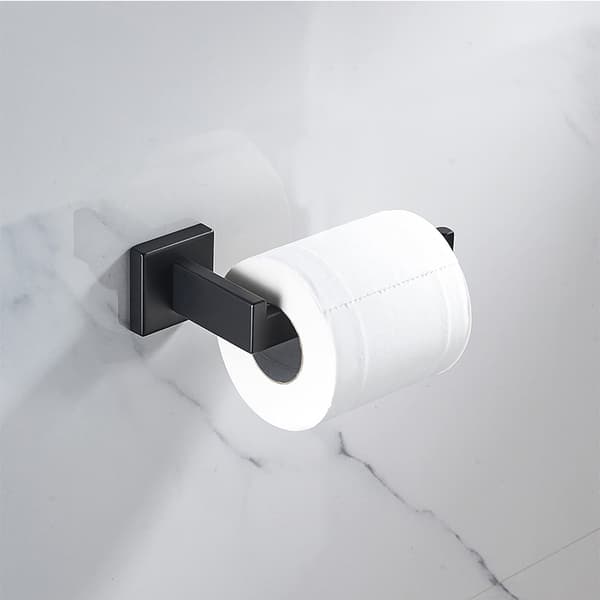 Sort toiletpapirholder, rustfrit stål rulleholder, toiletpapir