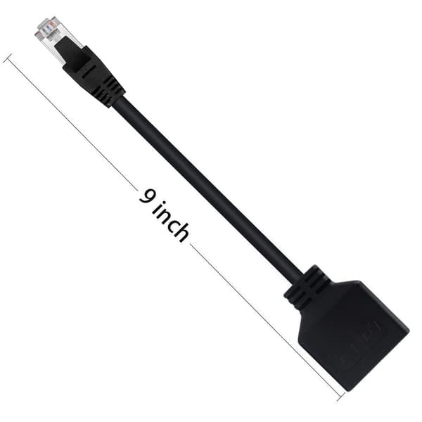 RJ45 Ethernet-kabel 2 stk. netværksadapter Ethernet-splitteradapter Ethernet-forlænger Dobbelt netværkssplitter passer til Cat5 Cat5e Cat6 Cat7 LAN-adapter
