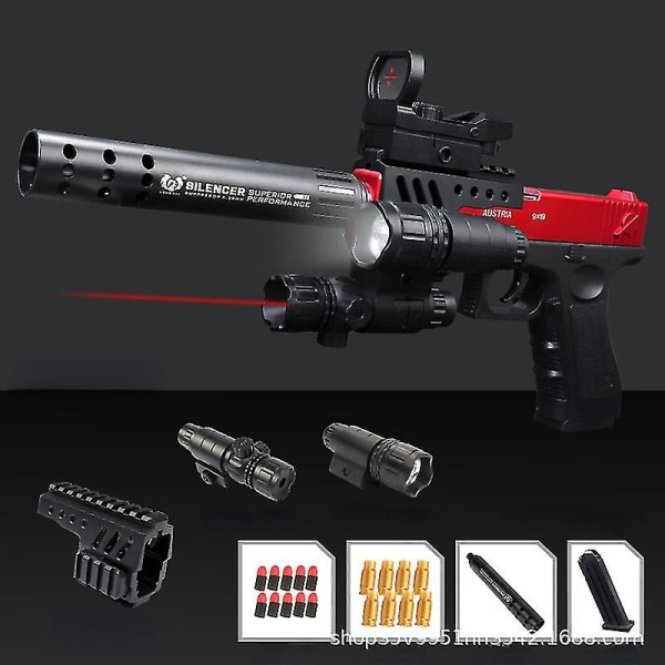 Rion Tactical Version Shell-utkastande Glock Soft Bullet Gun Toy Pistol Soft Egg Launcher Toy Pistol red