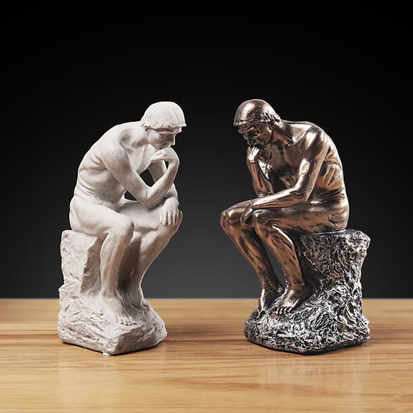 Harpiks Tenker Statue Ornament Hjemmedekorasjon Tilbehør Simulat