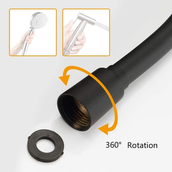 Fleksibelt dusjhode, dusjslange, anti-twist 1,8 m, PVC