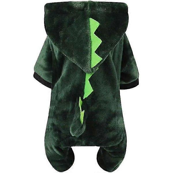 Husdjursdräkt Hund Halloween Set Hund Dinosaurie Dräkt Hund Jumpsuit Husdjur Valp Tillbehör XL Grön