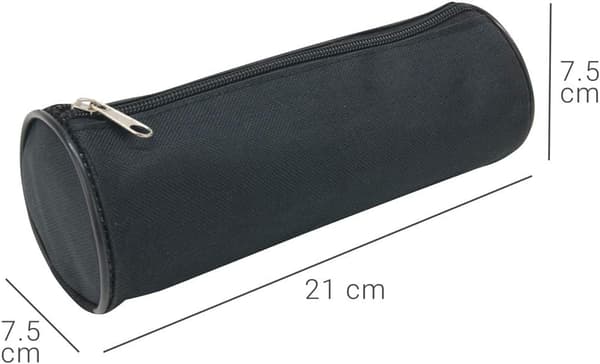 Rund tygväska 21 cm diameter 7,5 cm textil
