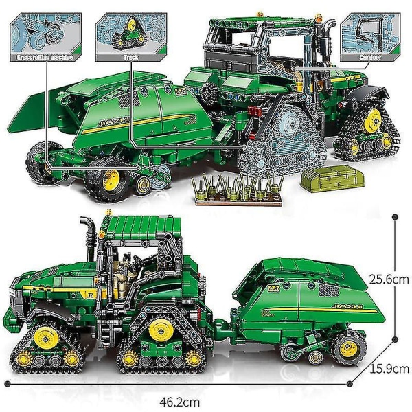 Teknik John Deere traktor | John Deere set - 1404 st Byggnad - Static model